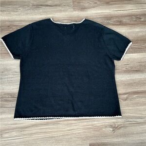 Cross Country Fashion Black Knit T-shirt Women Size 3X